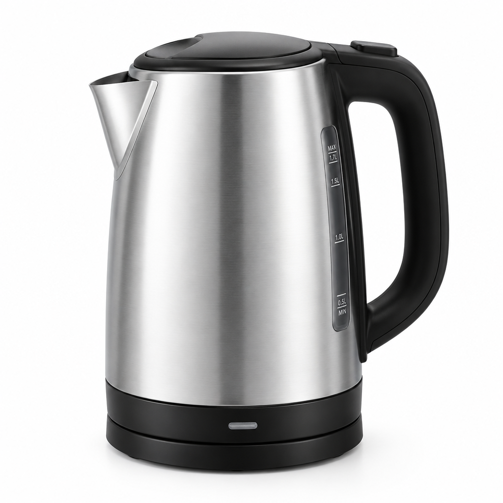 Electric kettle on white background